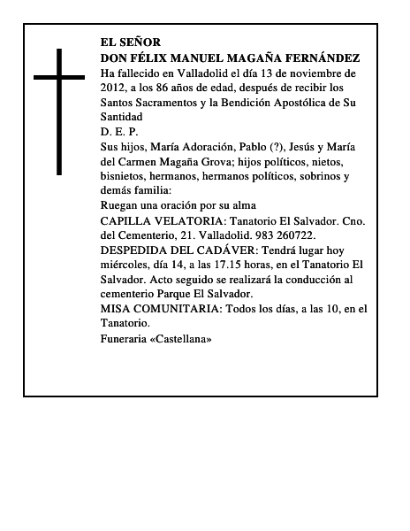 Don Félix Manuel Magaña Fernández