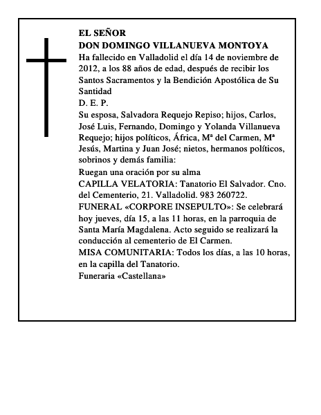 Don Domingo Villanueva Montoya