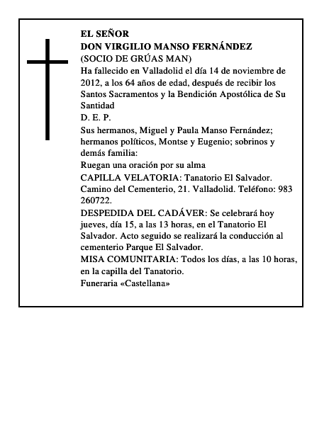 Don Virgilio Manso Fernández