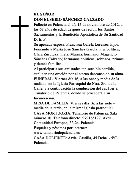 Don Eusebio Sánchez Calzado