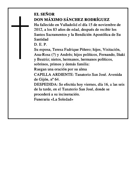 Don Máximo Sánchez Rodríguez