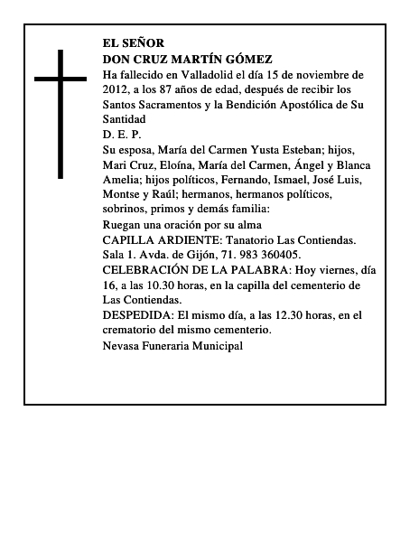 Don Cruz Martín Gómez