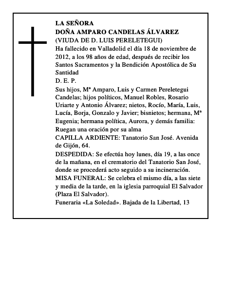 Doña Amparo Candelas Álvarez