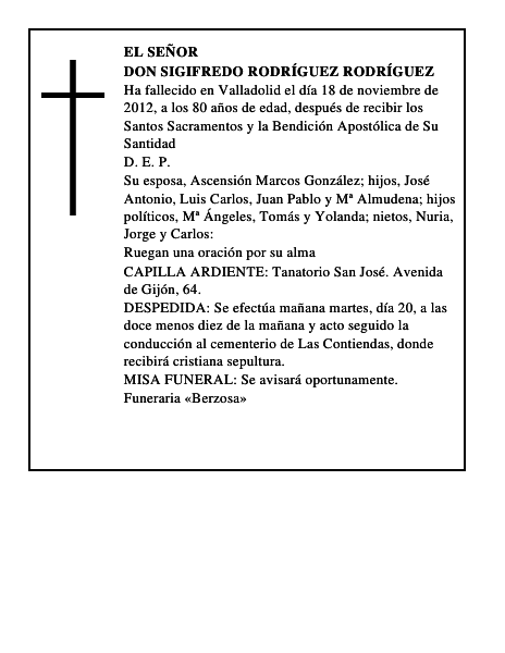 Don Sigifredo Rodríguez Rodríguez