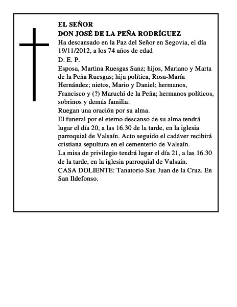 Don José de la Peña Rodríguez