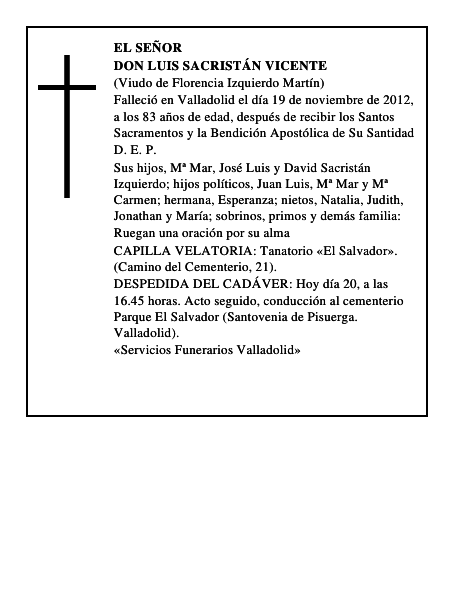 Don Luis Sacristán Vicente