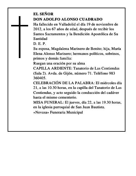 Don Adolfo Alonso Cuadrado