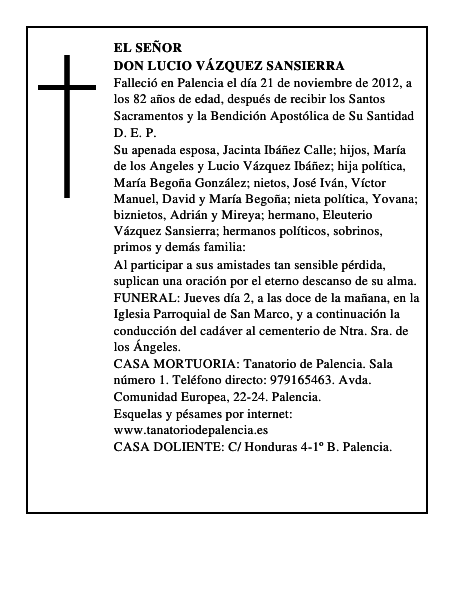 Don Lucio Vázquez Sansierra