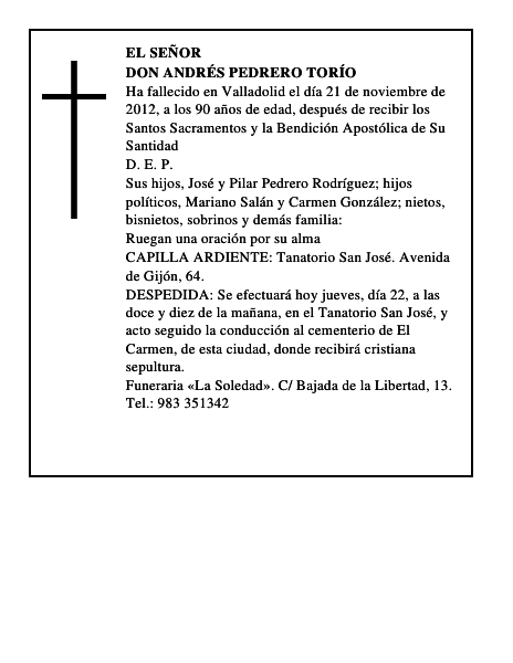 Don Andrés Pedrero Torío
