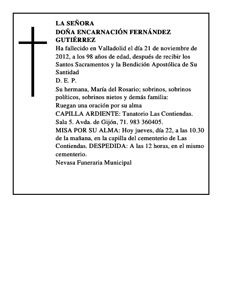 Doña Encarnación Fernández Gutiérrez