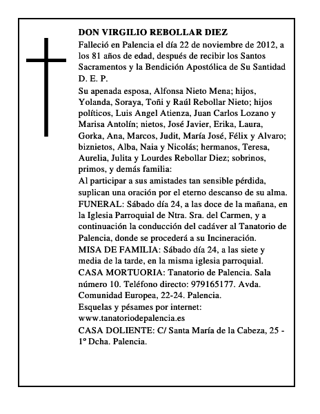Don Virgilio Rebollar Diez