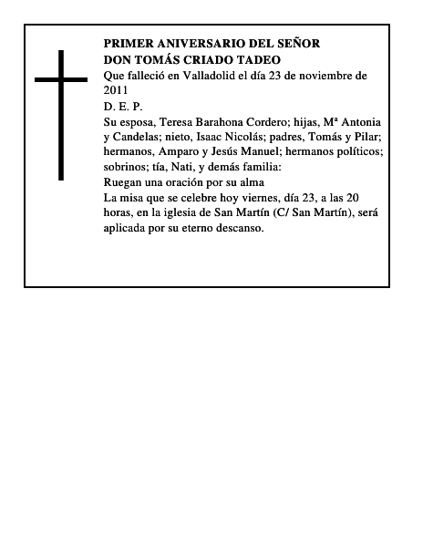 Don Tomás Criado Tadeo