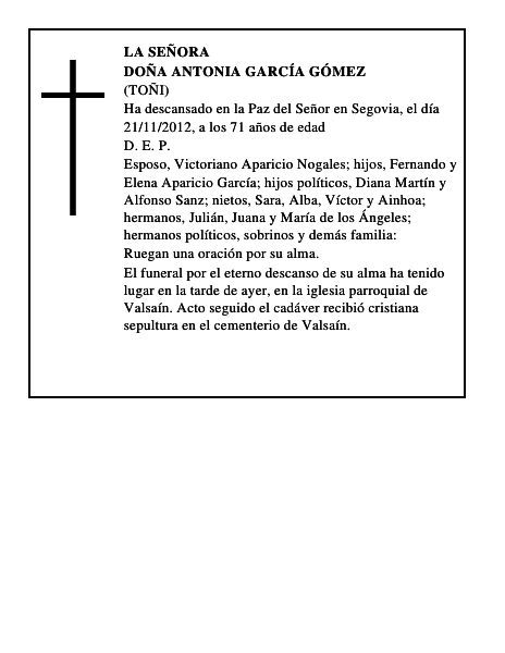 Doña Antonia García Gómez