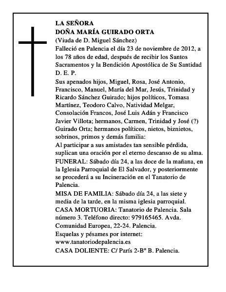 Doña María Guirado Orta