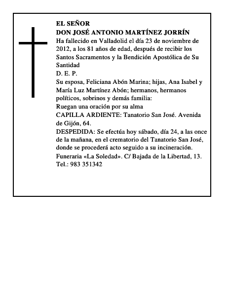 Don José Antonio Martínez Jorrín