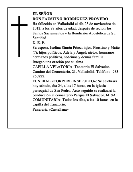 Don Faustino Rodríguez Provedo