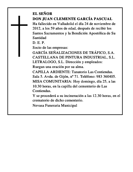 Don Juan Clemente García Pascual