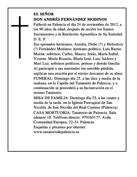 Don Andrés Fernández Modinos