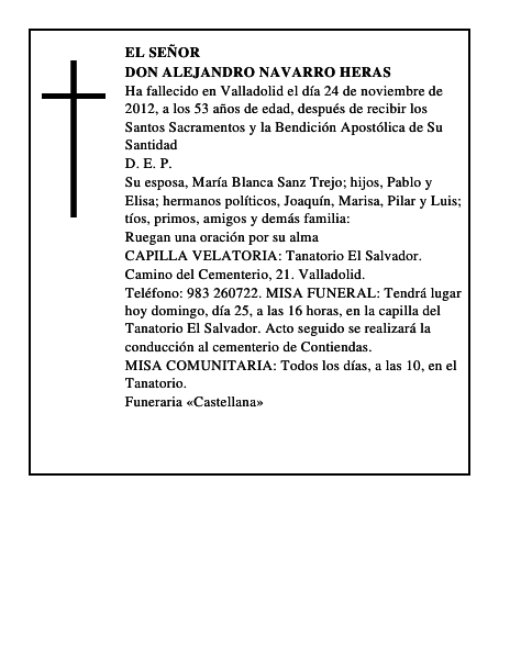 Don Alejandro Navarro Heras