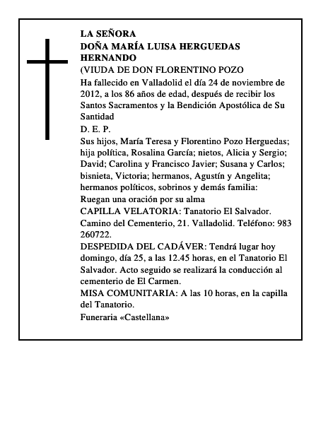 Doña María Luisa Herguedas Hernando