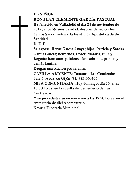 Don Juan Clemente García Pascual