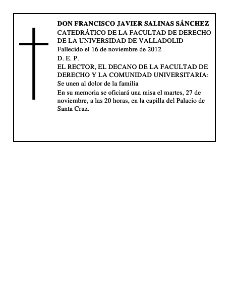 Don Francisco Javier Salinas Sánchez
