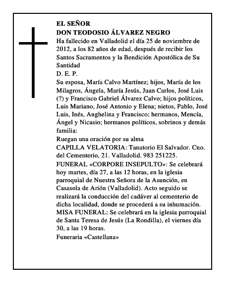 Don Teodosio Álvarez Negro