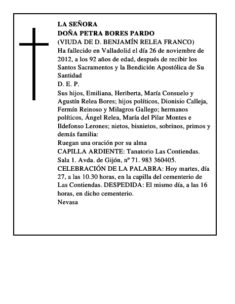 Doña Petra Bores Pardo