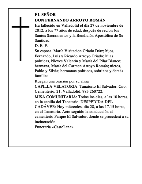 Don Fernando Arroyo Román