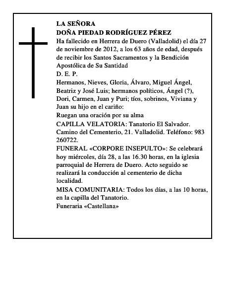 Doña Piedad Rodríguez Pérez