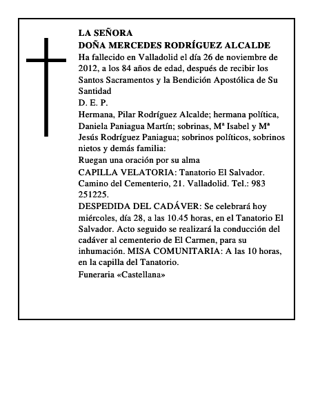 Doña Mercedes Rodríguez Alcalde