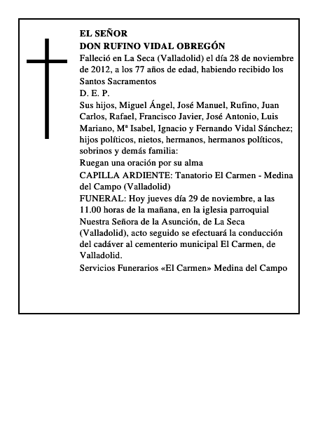 Don Rufino Vidal Obregón