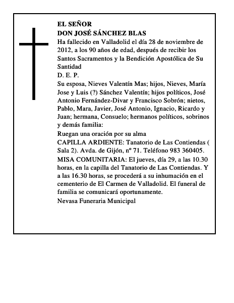Don José Sánchez Blas
