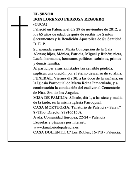 Don Lorenzo Pedrosa Reguero
