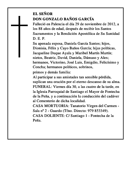 Don Gonzalo Baños García