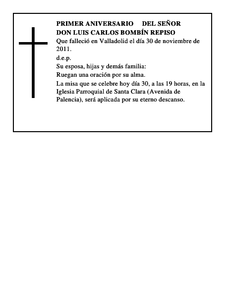 Don Luis Carlos Bombín Repiso