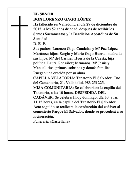 Don Lorenzo Gago López