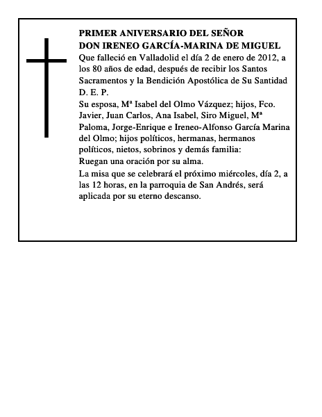 Don Ireneo García-Marina de Miguel
