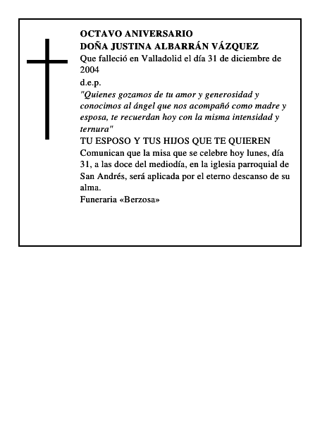 Doña Justina Albarrán Vázquez