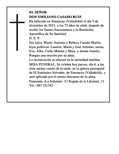 Don Emiliano Casado Ruiz