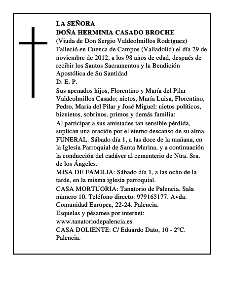 Doña Herminia Casado Broche