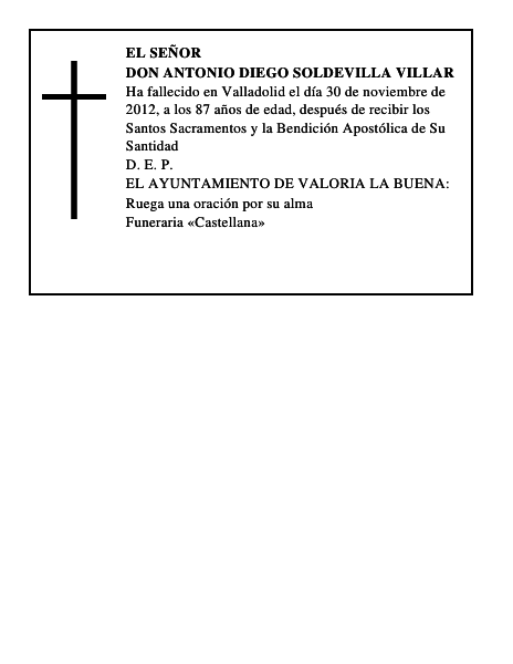 Don Antonio Diego Soldevilla Villar