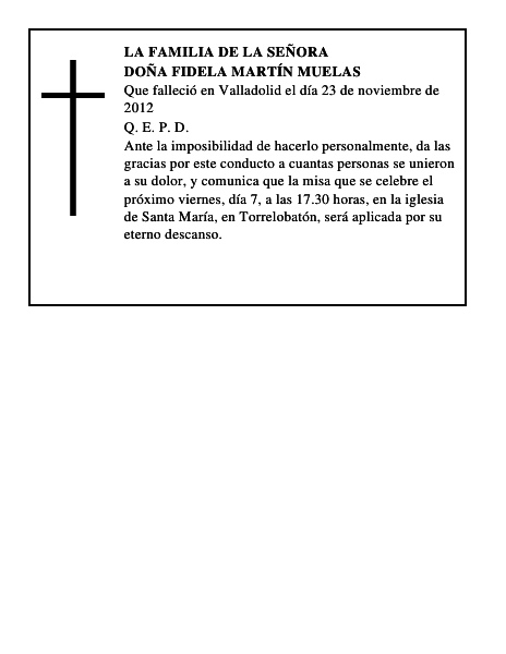 Doña Fidela Martín Muelas