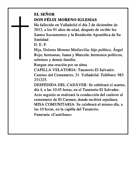 Don Félix Moreno Iglesias