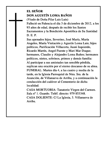 Don Agustín Loma Baños