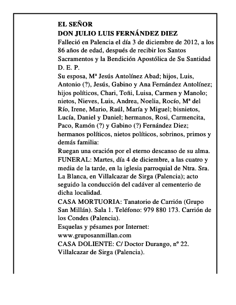 Don Julio Luis Fernández Diez