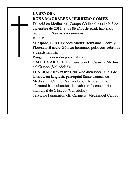 Doña Magdalena Herrero Gómez