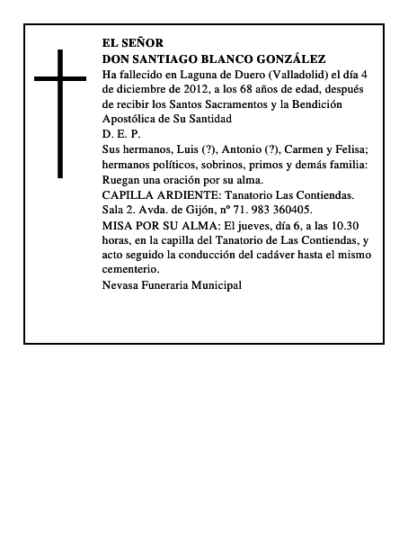 Don Santiago Blanco González