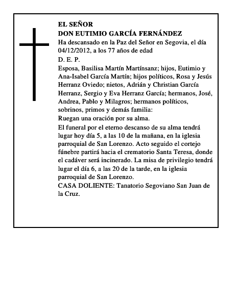 Don Eutimio García Fernández