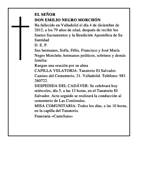 Don Emilio Negro Morchón